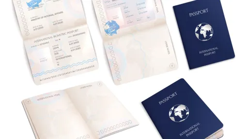 Visa pages and passports